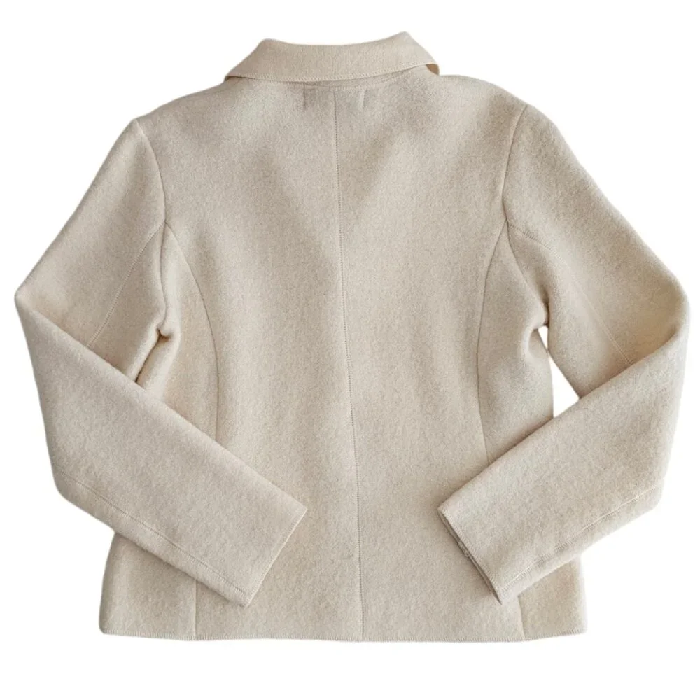 Petite Sophisticate 100% Boiled Wool Jacket | Like New | XSP | Cream - Picture 3 of 16